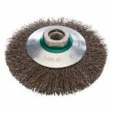 Abrasif Brosse conique en acier inoxydable Dia 100x20x20x  M14 fil 0.30 mm Rhodius