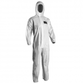 Produit d'hygiène COVERPRO 5S10 Combinaison SMS 50g Type 5&6 cagoule, blanc T3 L