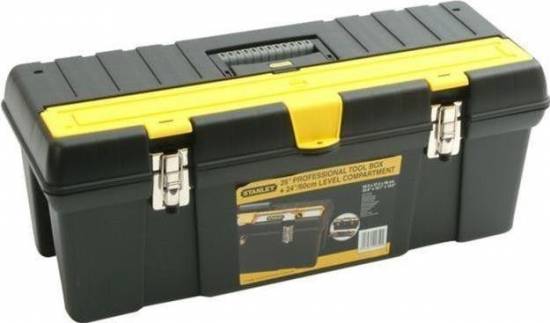 Outillage a main Caisse &agrave; outils 66cm attache m&eacute;tal avec compartiment niveau Stanley