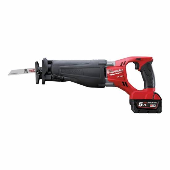 Mat&eacute;riel &eacute;lectrique Scie sabre M18 CSX-502X livr&eacute;e avec 2 batteries 5Ah + chargeur dans coffret Milwaukee