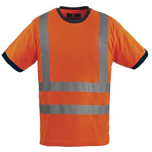 Veste Tee shirt yard HV orange EN20471 CL2 185 gr/m2 75% Polyester 25% Coton maille piqu&eacute;e