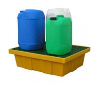 Produit d'hygi&egrave;ne Bac de r&eacute;tention 70 litres fond plat 810*640*240 mm Capacit&eacute; 70 litres avec caillebotis plastique BGT