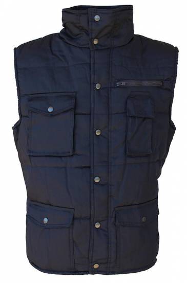 Produit d'hygi&egrave;ne Gilet col officier DOMVAL Marine poly/coton canvas matelass&eacute; Taille S BGT