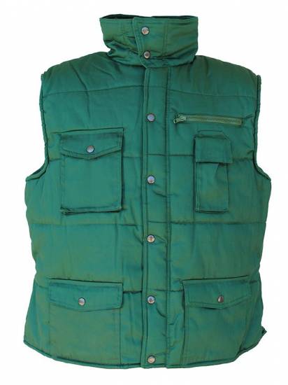 Produit d'hygi&egrave;ne Gilet col officier DOMVAL VERT poly/coton canvas matelass&eacute; Taille L BGT