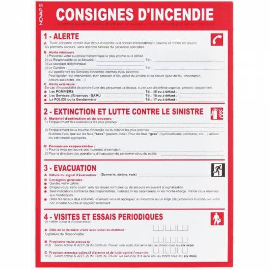 Produit d'hygi&egrave;ne Panneau Affichage obligatoire 400*600 BGT