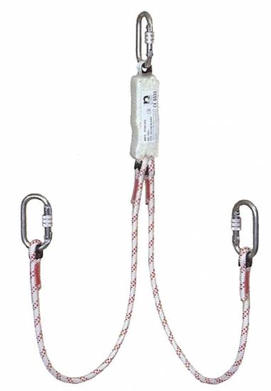 Anti-chute Longe doubles Y 1.7 m avec absorbeur equipee de 1 NM16NS + 2 NM24N NEOFEU