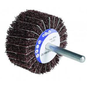 Finition Roue lamelle combine sur tige &Oslash;50 x 25 queue 6 mm Gr 100 Cibo