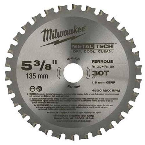 Lame scie ruban Lame scie circulaire 30dts al&eacute;:20mm (tube profile corniere...) Milwaukee
