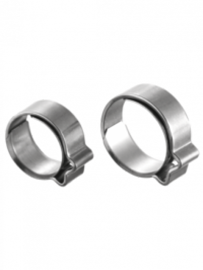 Raccord et accessoire Collier 1 oreille Inox avec bague 10.5-12.5 (Le cent) Prevost