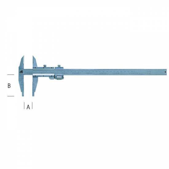 Metrologie Pied a coulisse de pr&eacute;cision 0-300 Bec de 60-Reglage fin livre coffret bois Metrica
