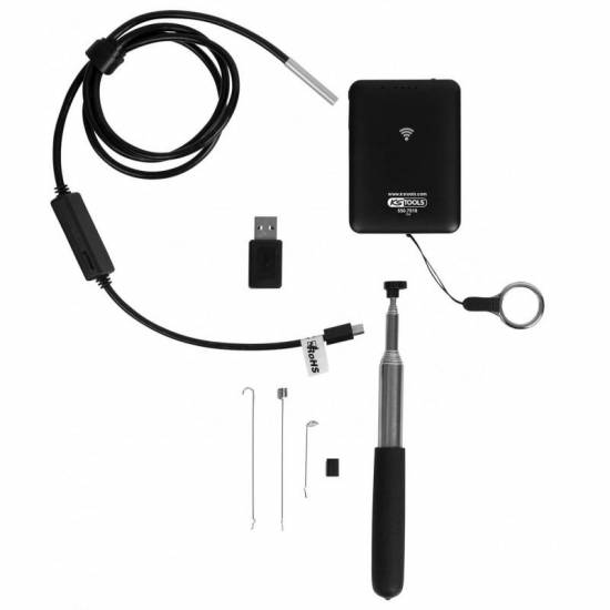Outillage a main Vid&eacute;oscope wifi avec sonde 5.5mm 0&deg; HD 8 pi&egrave;ces KS TOOLS