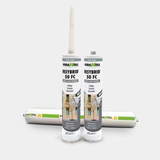 Colle et Etanch&eacute;it&eacute; Mastic colle &agrave; base de polym&egrave;re hybride &agrave; haut module &eacute;lastique RESYBRID 50 FC 290 ml gris 9006 KeraKoll