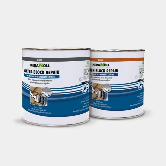 Colle et Etanch&eacute;it&eacute; Etanch&eacute;it&eacute; liquide WATER BLOCK REPAIR gris en pot de 1kg KeraKoll