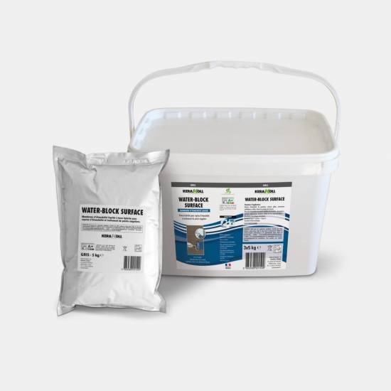 Colle et Etanch&eacute;it&eacute; Etanch&eacute;it&eacute; liquide WATER BLOCK SURFACE gris pot de 5kg KeraKoll