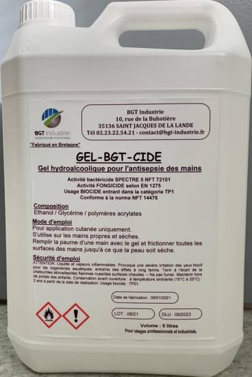 Peinture Gel hydroalcoolique 5L