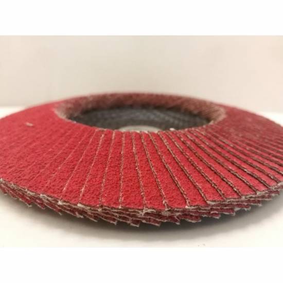 Abrasif Disque a lamelle 125 gr40 c&eacute;ramique bomb&eacute;