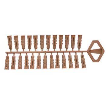 Visserie Fixation Chevilles polypropyl&egrave;ne 6*25 grappe Arpon (le 100/bte de 100)