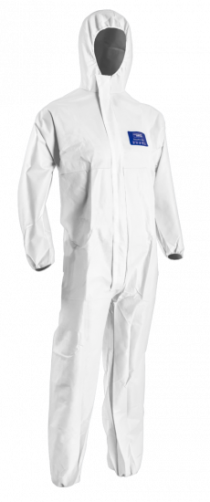 Peinture COVERPRO 5S10 Combinaison SMS 50g Type 5&6 cagoule, blanc T2 M