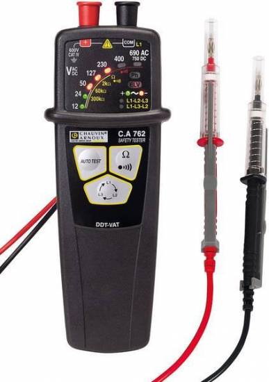 Mat&eacute;riel &eacute;lectrique Testeur de tension VAT C.A 762 IP2X CAT IV 600 V LED