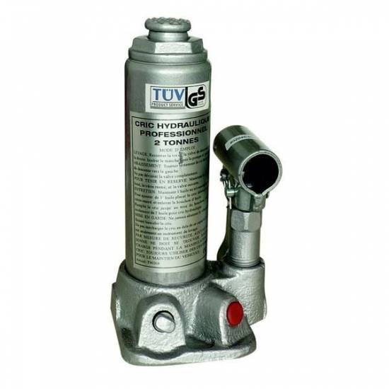 Manutention Cric bouteille 2T hydraulique lev&eacute;e : 80+50mm 2.3kg