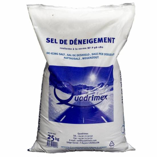 Produit d'hygi&egrave;ne Sel de d&eacute;neigement sac de 25 KG