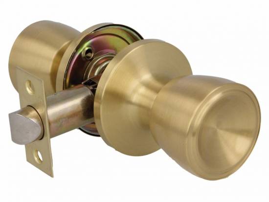 Visserie Fixation Bouton de porte d&acute;entree type coupe avec p&ecirc;ne d'entr&eacute;e 60/70 mm pene &agrave; angle carre Mod 601 finition Mat
