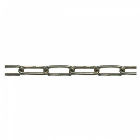 Manutention Chaine Inox maillon long D. 6 mm 42x12 inter DIN 763 AISI 316 CU 200KG (Le M&egrave;tre)