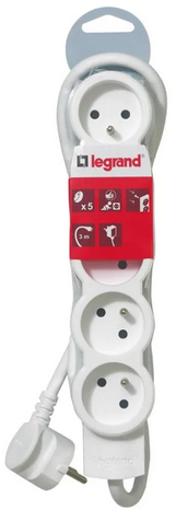 Mat&eacute;riel &eacute;lectrique Bloc std 5 prises 2P+T 3m cable