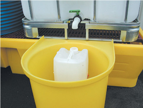 Stockage Retention Receptacle pour Maxi R&eacute;tent BI Conteneurs MR1050L/490 - Coloris JAUNE TEIN006 Dimensions : 630 x 575 x 475 mm