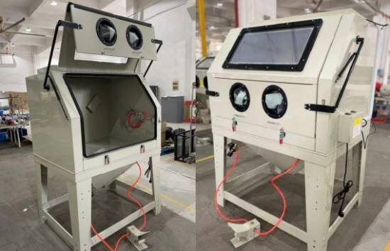 Machine Outil Cabine de Sablage Microbilleuse 990L avec d&eacute;poussi&eacute;reur