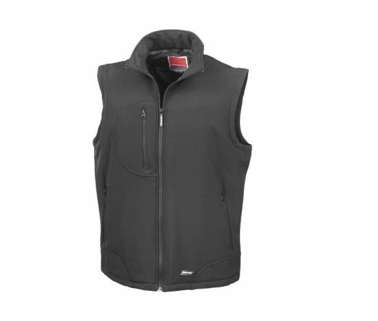 Veste Softshell Bodywear 3 couches NOIR - 345 g/m&sup2;  -  93% polyester/7% &eacute;lasthanne