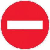 Signalisation Panneau Sens Interdit Ø450 plastique rigide BGT