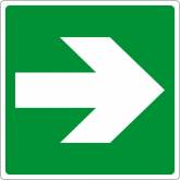 Signalisation Panneau Fleche evacuation 200x200 mm Taliaplast