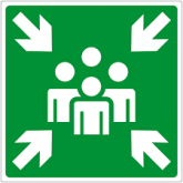 Signalisation Panneau point de rassemblement 200x200 Taliaplast