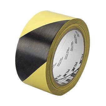 Signalisation Ruban adhesif jaune/noir vinyle tr&egrave;s r&eacute;sistant 50mm x 66 M Taliaplast