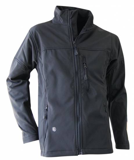 Veste Blouson QUARTZ polaire softshell mi zipp&eacute;e noir LMA