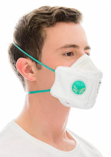 Voie respiratoire Masque pliable FFP2 NR D valve &eacute;lastique soud&eacute;e (x10) BLS