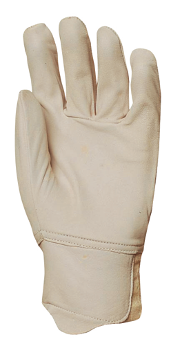 Gants cuir fleur ch&egrave;vre poignet tricot, prot&egrave;ge art. T09 BGT