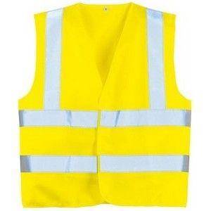 Produit d'hygi&egrave;ne Gilet hi-viz jaune, baudrier + double bande EN20471 class 2 BGT
