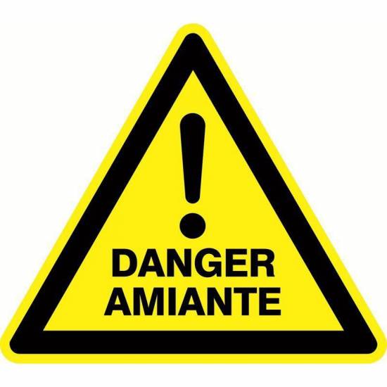Produit d'hygi&egrave;ne Panneau PS Choc "DANGER AMIANTE" 300*300*300 Taliaplast