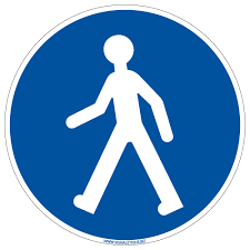 Signalisation Pochoir Passage pi&eacute;ton obligatoire BGT