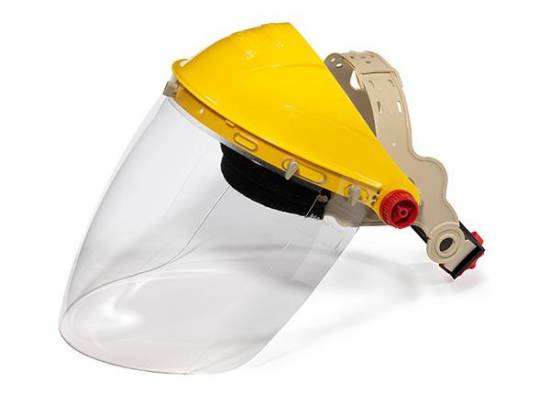 Lunette & Masque Cagoule meulage Serre-t&ecirc;te + &eacute;cran facial polycarbonate moul&eacute; SHAPE JSP