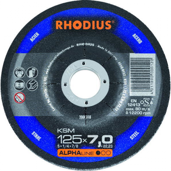 Meulage Meule &agrave; ebarber F27 KSM 125x7,0x22,23 Rhodius