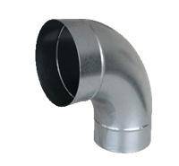 Traitement des fumees Coude &agrave; segment galva &agrave; joint safe 315mm 90&deg; BGT