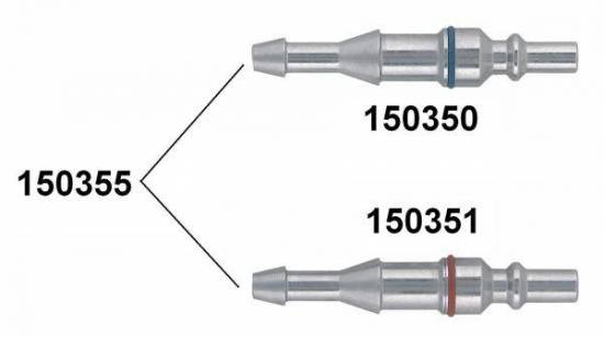 Flamme Paire embouts ISO ox+gaz tuyau &Oslash;10-6mm Le Lorrain