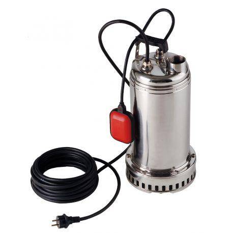 Aspirateur Industriel Pompe d'&eacute;puisement pour eaux de chantiers DRENAG 1000 M 1kw 230v 6Amp  inox cable de 10 metres BGT
