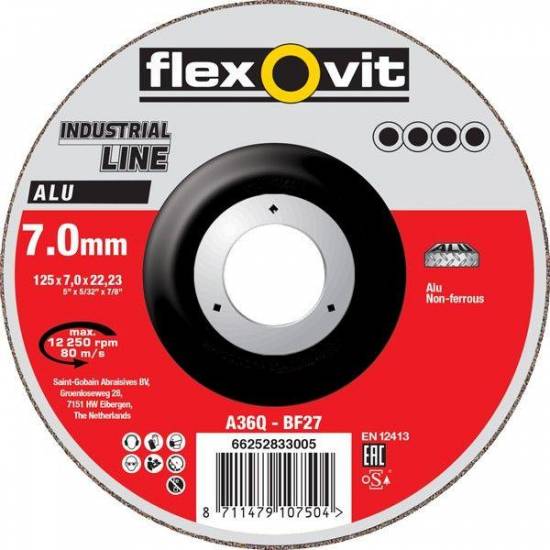 Meulage Disque a ebarber alu &Oslash;125x7mm Industrial-Line Saint Gobain Abrasifs