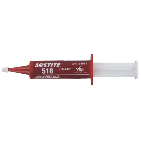 Colle et Etanch&eacute;it&eacute; P&acirc;te d'&eacute;tanch&eacute;it&eacute; Loctıte UNIJOINT 518, Ester dim&eacute;thacrylate Rouge, Seringue 25 ml