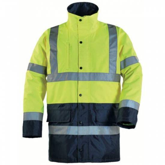 Veste Parka hi-way hte visibilit&eacute; 2en1 jaune/marine XXXL(60-62) taille 6 BGT