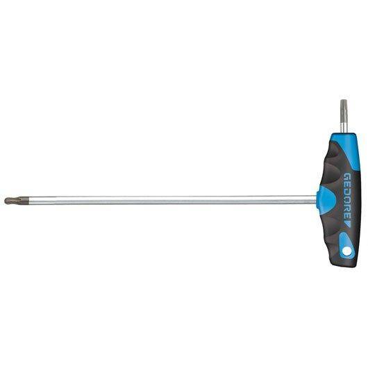 Outillage a main Cl&eacute; m&acirc;le coud&eacute;e avec poign&eacute;e 2C en T, TORX T10 Gedore